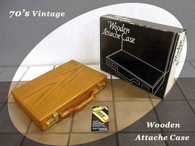 ◇ 70's Vintage 「 Wooden Attache / Briefcase 」 " PRESTOLOCK " - Made in U.S.A