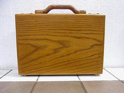 ◇ 70's Vintage 「 Wooden Attache / Briefcase 」 " PRESTOLOCK " - Made in U.S.A