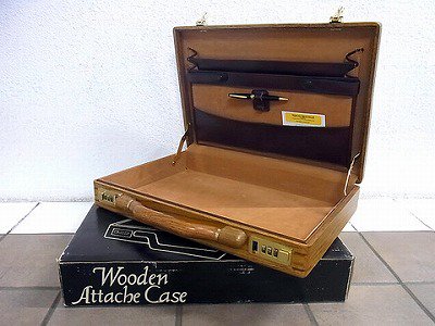 ◇ 70's Vintage 「 Wooden Attache / Briefcase 」 " PRESTOLOCK " - Made in U.S.A