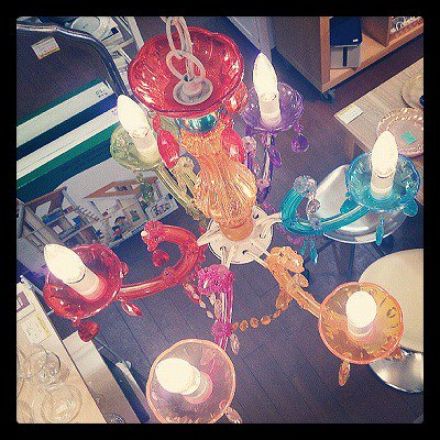 ◇『温故知新/ONKOCHISHIN』 6Lamps  Colorful Chandelier