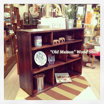 ☆ ”old maison” Wood Shelf / オールドメゾン　ウッドシェルフ