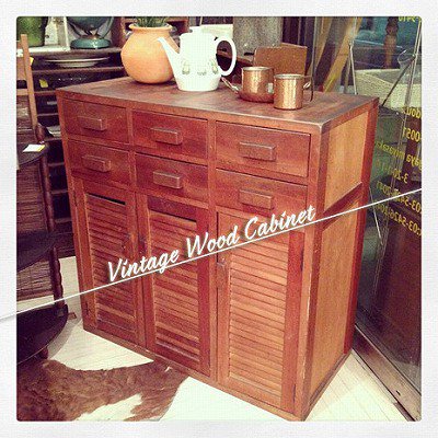 ☆ Vintage Wood Cabinet / ビンテージウッドキャビネット