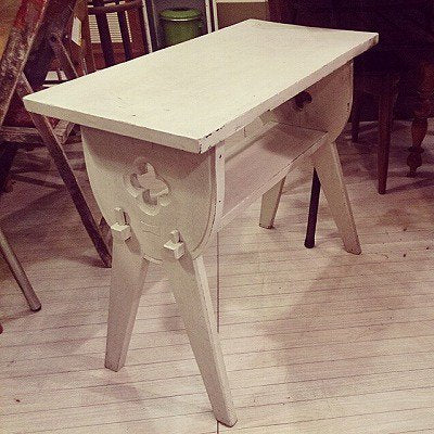 ☆ Vintage White paint   Wood Desk/Table / ビンテージ　ホワイトペイントウッドデスク　テーブル