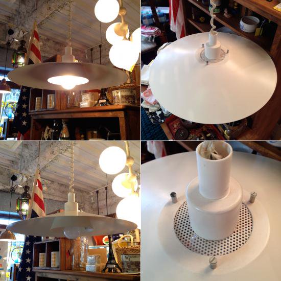 ★デンマーク Vintage "DESIGN LIGHT A/S ” Pull Down Steel Shade Pendant Lamp