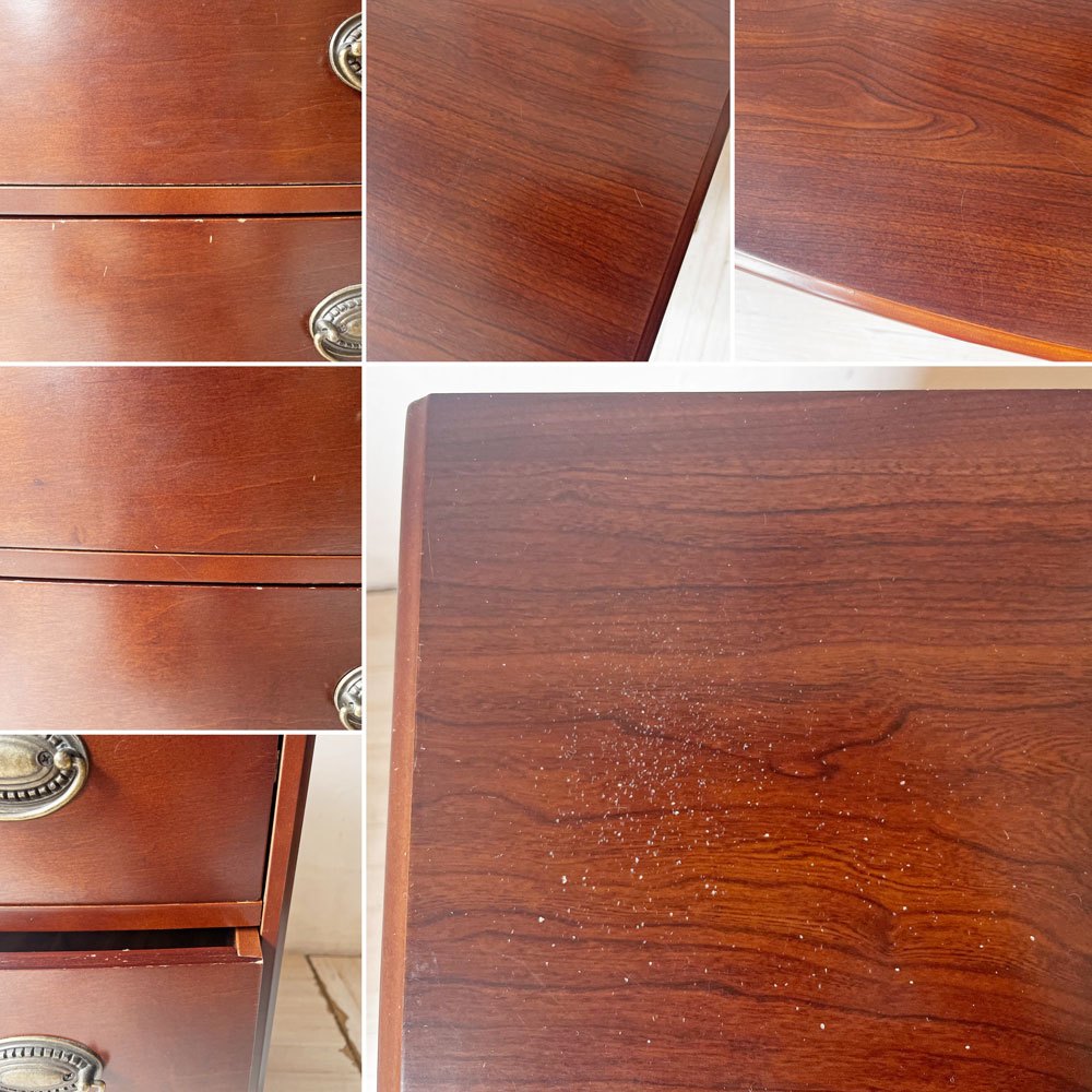 クラシカルスタイル Classical Style 4ドロワー チェスト スライドトレー付き サイドチェスト ベッドサイドテーブル ★