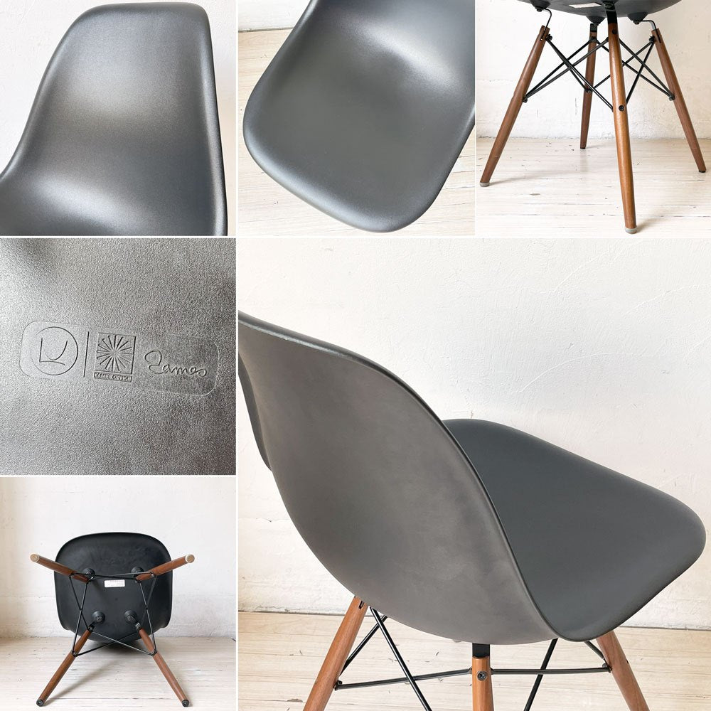 ハーマンミラー Herman Miller サイドシェルチェア ポリプロピレン製 ブラック ドゥエルレッグ C&R イームズ ミッドセンチュリー ★