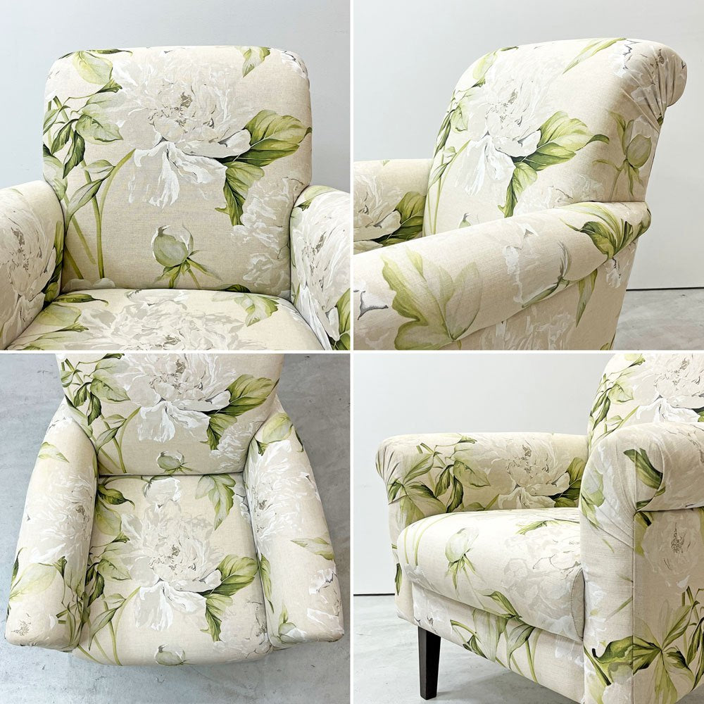 イデー IDEE ラインソファ LINE SOFA ラウンジソファ 1Pソファ 1人掛け ファブリック 花柄 クラシカルスタイル ●
