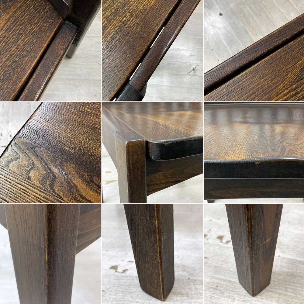 大川家具 アジサイ 肘無しイス ダイニングチェア 天然木 ダークブラウン ナチュラルデザイン A ●