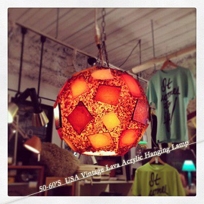 ☆ 50～60’S　 USA　Vintage　Lava × Acrylic Hanging Lamp / 50年代～60年代　アメリカンビンテージ ハンギングランプ