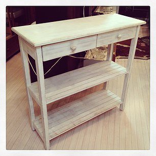 ☆ Shabby Style White Paint Console Cabinet / シャビースタイル　ホワイトペイント　コンソールキャビネット