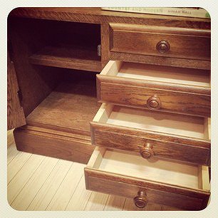 ☆ Vintage Oak Wood Cabinet & Chest / ビンテージオーク材キャビネット＆チェスト