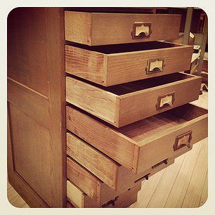 ☆ Japan Vintage Wood Cabinet 10段 / ジャパンビンテージウッドキャビネット10段