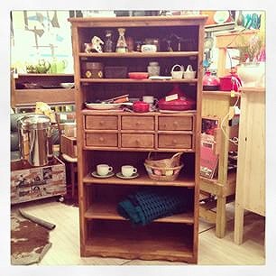 ☆ ”County Furniture” Pine Wood Open Cabinet & Cup Board / カントリーファニチャー　パイン材オープンキャビネット＆カップボード　食器棚