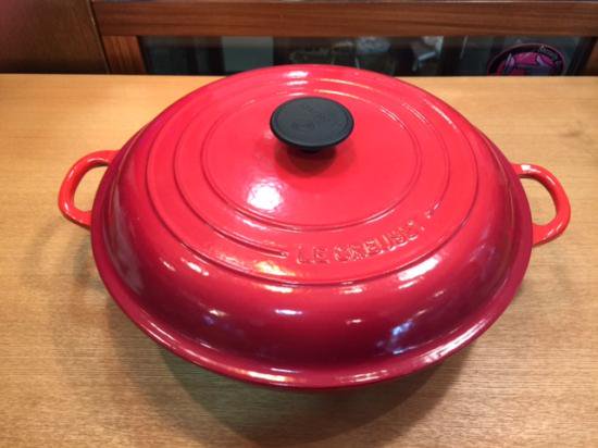 "  LE CREUSET ◇ ル・クルーゼ 国内未入荷 「 ビュッフェ キャセロール 30cm （ 未使用・美品 ）」 レッド