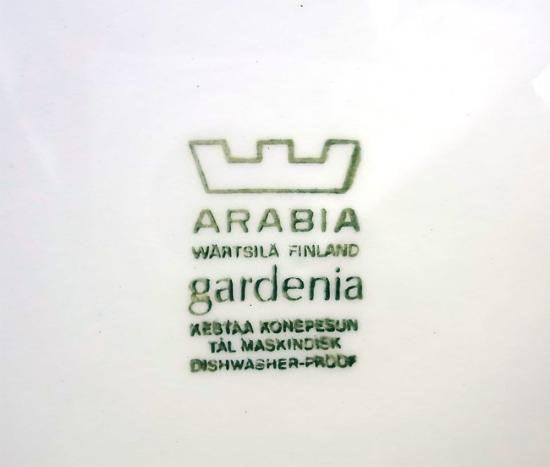 ●　アラビア　ARABIA 　ガーデニア　Gardenia 　20ｃｍプレート　Ａ