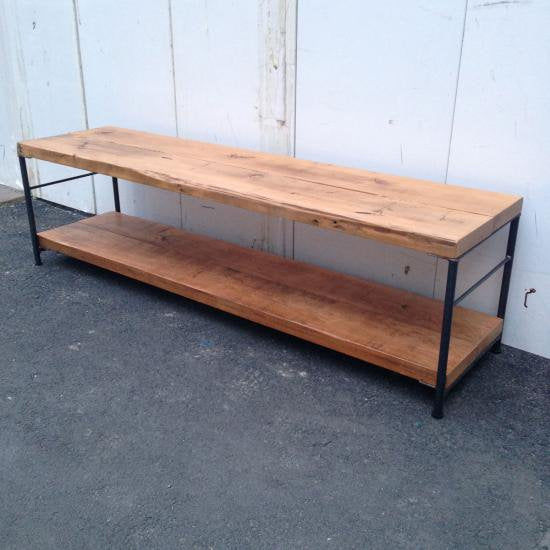 ★Antique & Industrial Style Furniture パイン無垢材 × アイアンフレーム AVボード センターテーブル