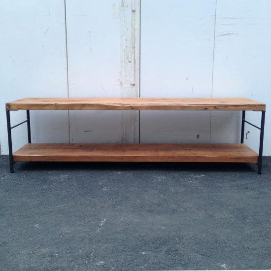 ★Antique & Industrial Style Furniture パイン無垢材 × アイアンフレーム AVボード センターテーブル