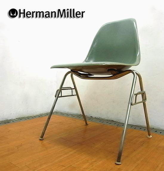 ◇ Hermanmiller / ハーマンミラー ◇ 2ndエディション=5～70's ヴィンテージ ◇ 「 サイドシェルチェア （ライトオリーヴ）」