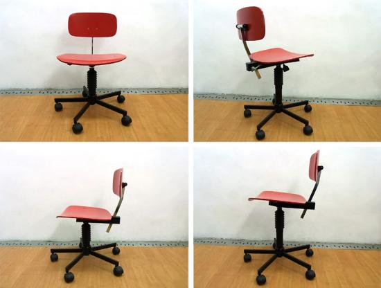 オフィス家具メーカー ◇ デンマーク RABAMI （ ラバミ社 ） 70年以降の 生産終了モデル ◇ デスクチェア /  タスクチェア 『 STOLE-112 』 レッド