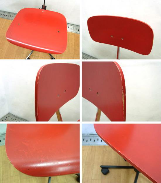オフィス家具メーカー ◇ デンマーク RABAMI （ ラバミ社 ） 70年以降の 生産終了モデル ◇ デスクチェア /  タスクチェア 『 STOLE-112 』 レッド
