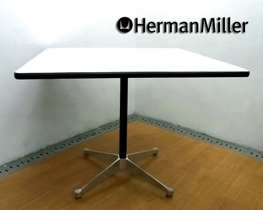 U.S.A Hermanmiller / ハーマンミラー社 ★ 70's ヴィンテージ 『 イームズ ・ コントラクトベース ・ スクエアテーブル （ 白×黒 ） 』