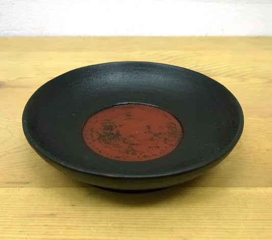 ●　赤木明登　茶托/豆皿 A　日の丸　輪島塗