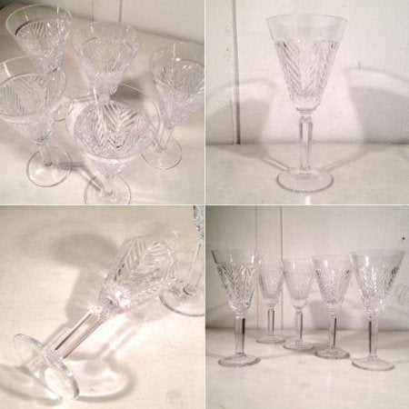 ★USA "Ralph Lauren" Herringbone Classic Crystal Glass (Goblet) ラルフローレン ヘリンボーンクラシック クリスタルガラス ゴブレット