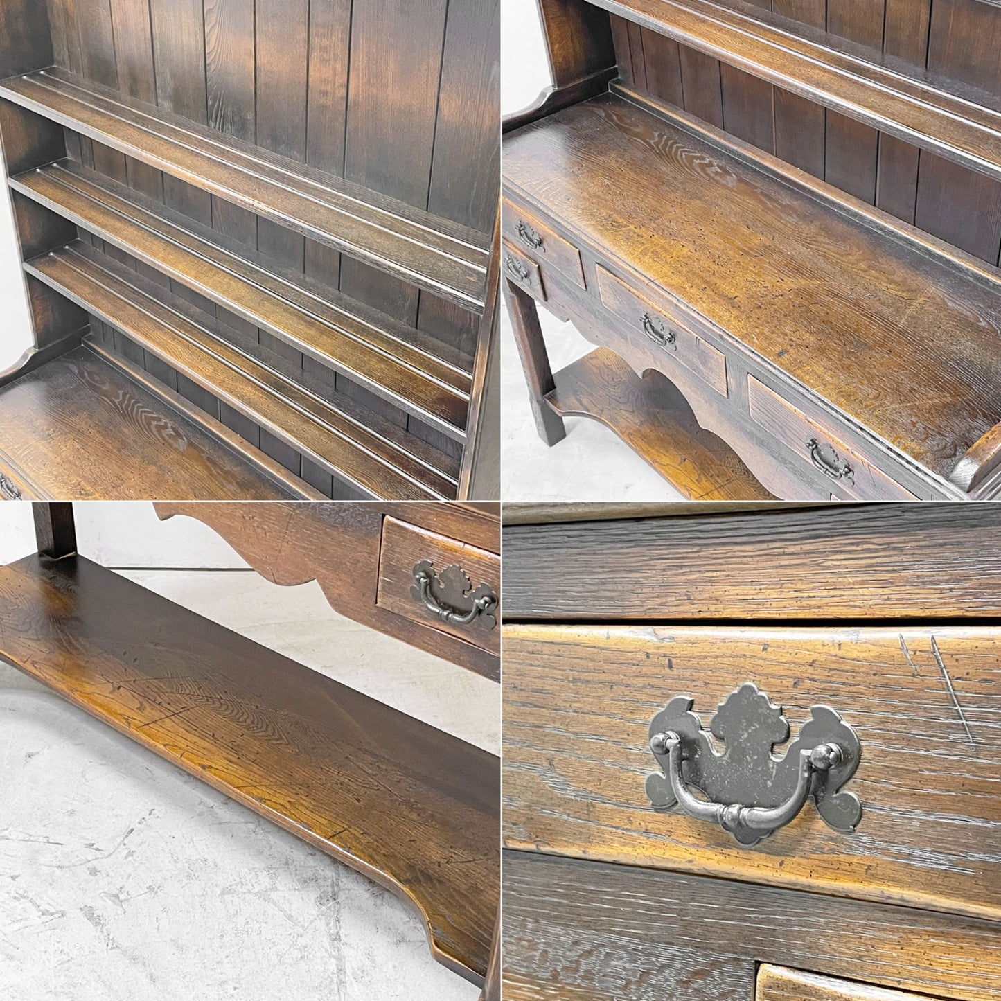 飛騨産業 HIDA キツツキ プロヴィンシャル PROVINCIAL カップボード プレートラック 4段 5ドロワー 食器棚 オーク材 カントリースタイル ●