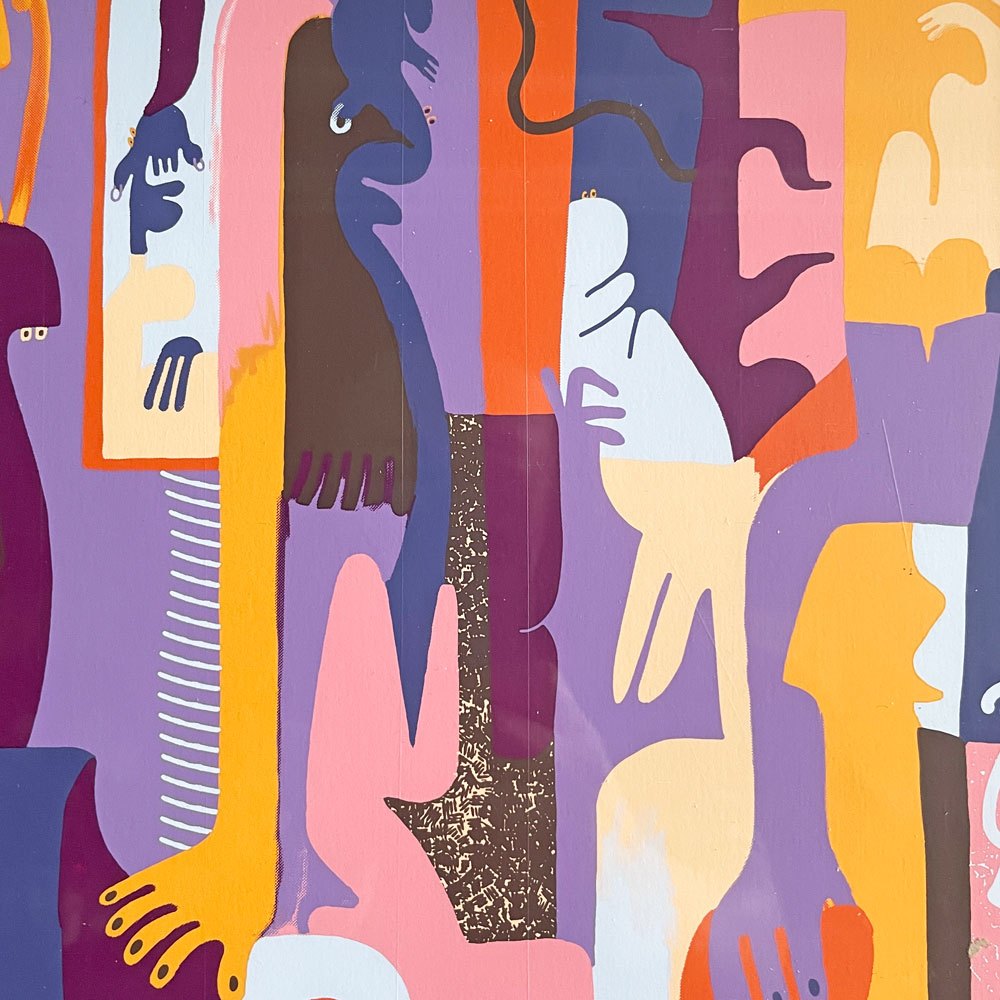 キーニュ Keeenue オッドワンカット ODD ONE CUT シルクスクリーン 44×31.5cm 額装品 箱付 16/50 サイン入り 〓