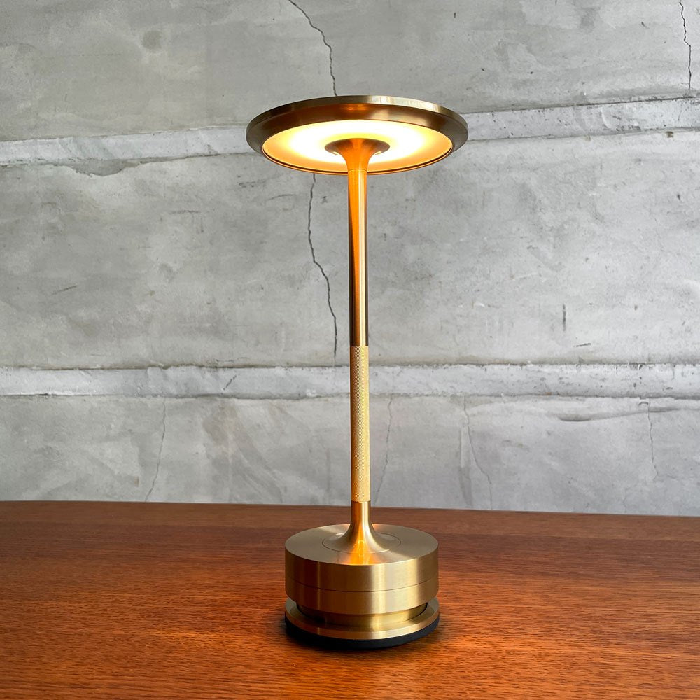 アンビエンテック Ambientec ターンプラス TURN ブラス 調光式 テーブルライト 真鍮カラー LED 充電式 説明書付 定価￥63,800- ♪
