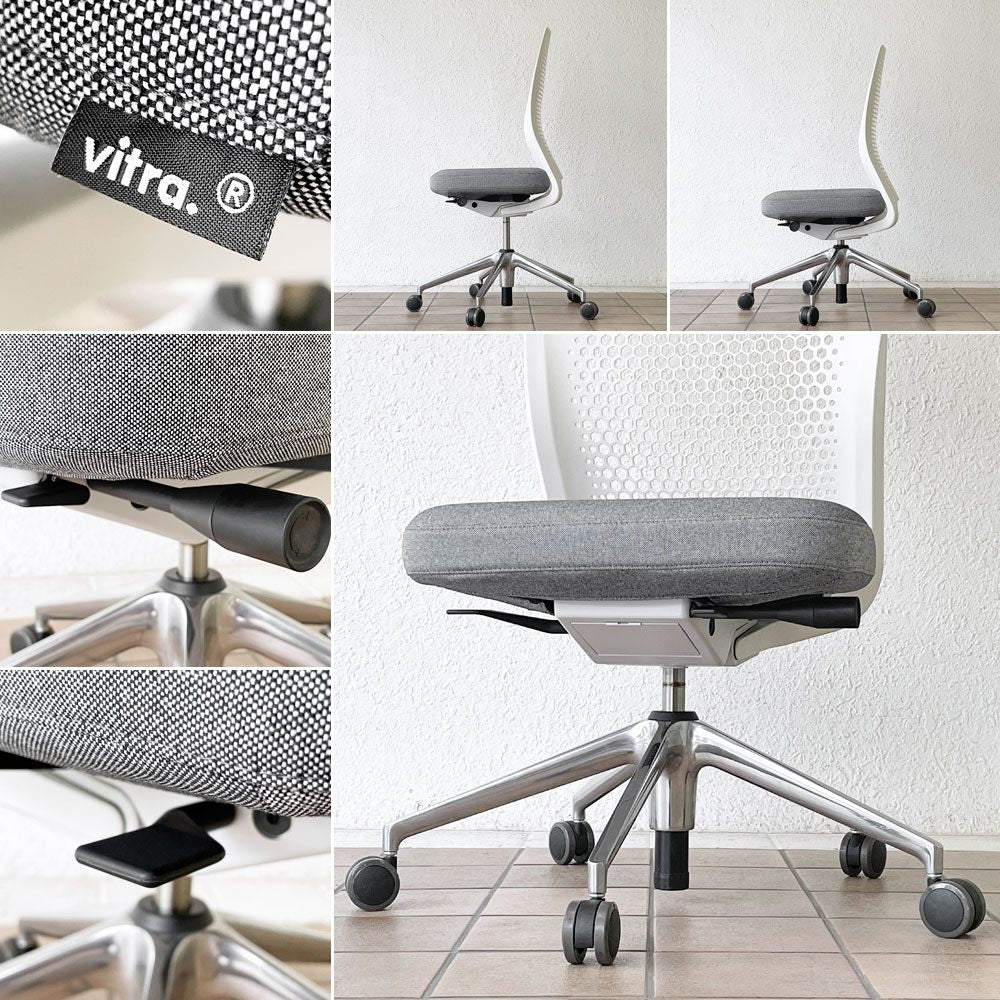 ヴィトラ vitra IDエア ID Air オフィスチェア アームレス デスクチェア ポリプロピレン アルミポリッシュ ファブリック アントニオ・チッテリオ 2021年製 定価￥94,600-  ◇