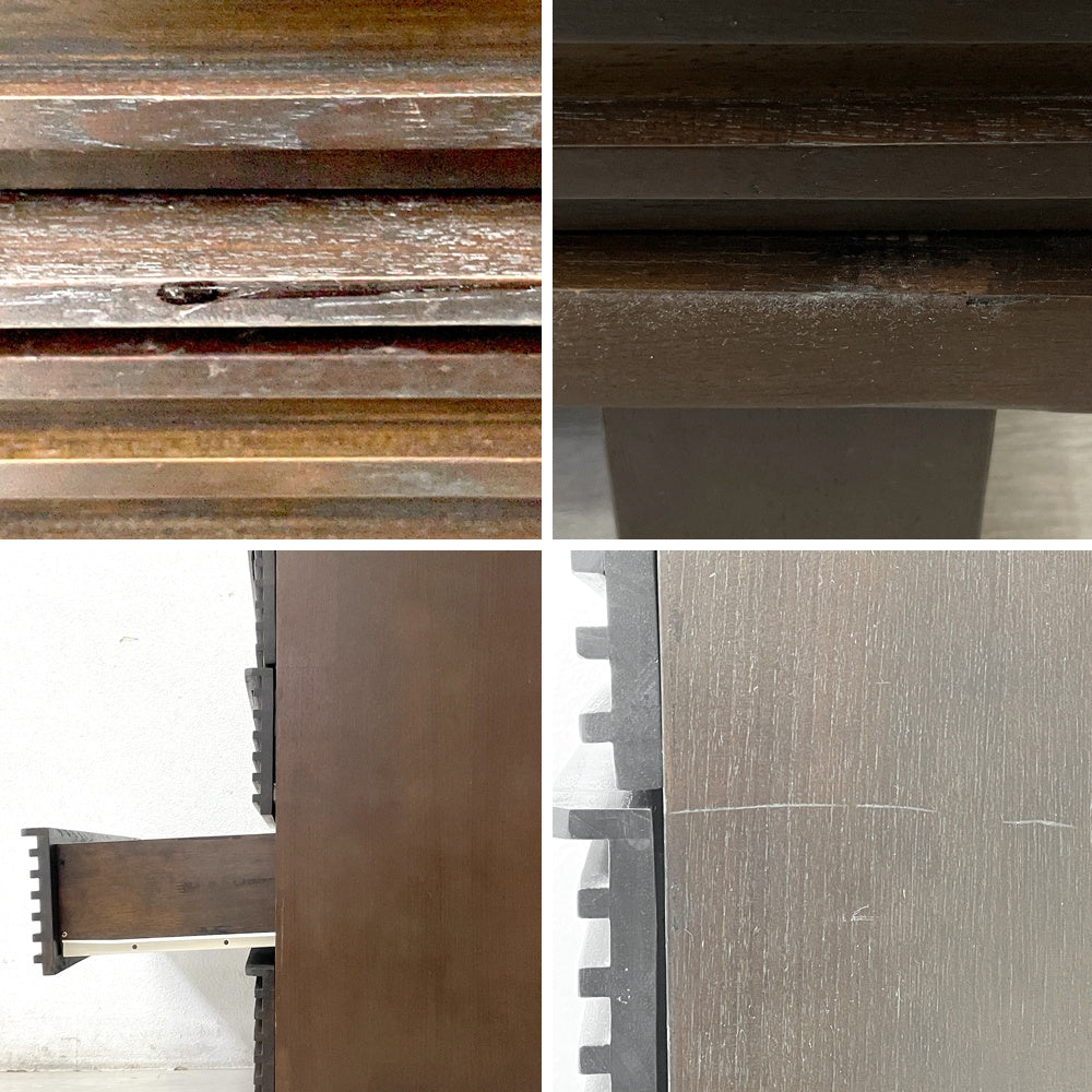 エーフラット a.flat ルーバー キャビネット v02 Louver cabinet 引出タイプ D2 4段チェスト Chest アジアンモダン オプション角脚付 ●