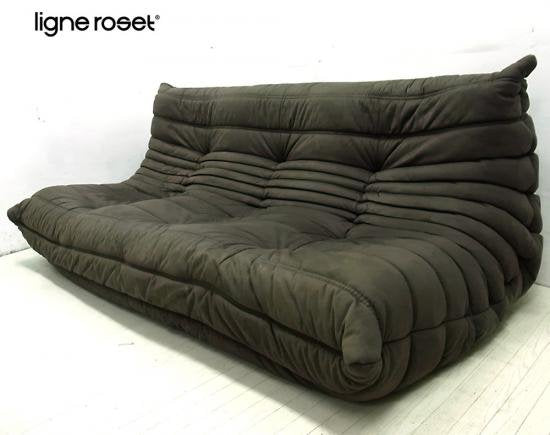 ●　フランス ligne roset リーンロゼ トーゴ TOGO 3人掛け ソファ