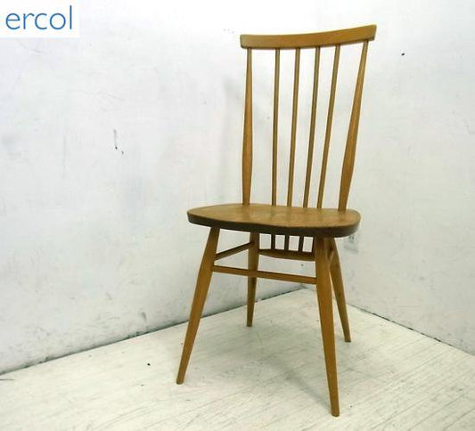 ■　UKビンテージ　Ercol / アーコール　ハイスティックバックチェア　エルム＆ブナ無垢材