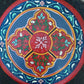 ★Made in Morocco Hand Paint Wood Round Low Table ／ モロッコ ハンドペイント ウッド ラウンドローテーブル レッド