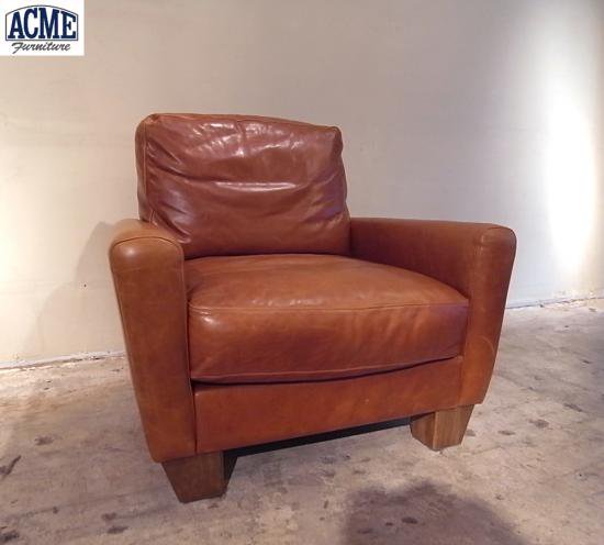 ■　acme　アクメ　FRESNO LEATHER SOFA 1-Seater　フレズノ　レザーソファ