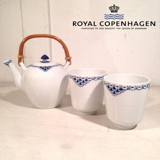 ★DENMARK "ROYAL COPENHAGEN" Princess Series Japanese Tea Pot & Cup 3P Set ／ ロイヤルコペンハーゲン 急須＆湯のみ3点セット