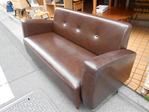 ◎B-COMPANY 2.5シーター　レザー ソファ ダークブラウン