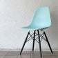 ハーマンミラー HermanMiller サイドシェルチェア ドゥエルレッグ DSW アクアスカイ × エボニー ポリプロピレン製 イームズ ミッドセンチュリー ◇
