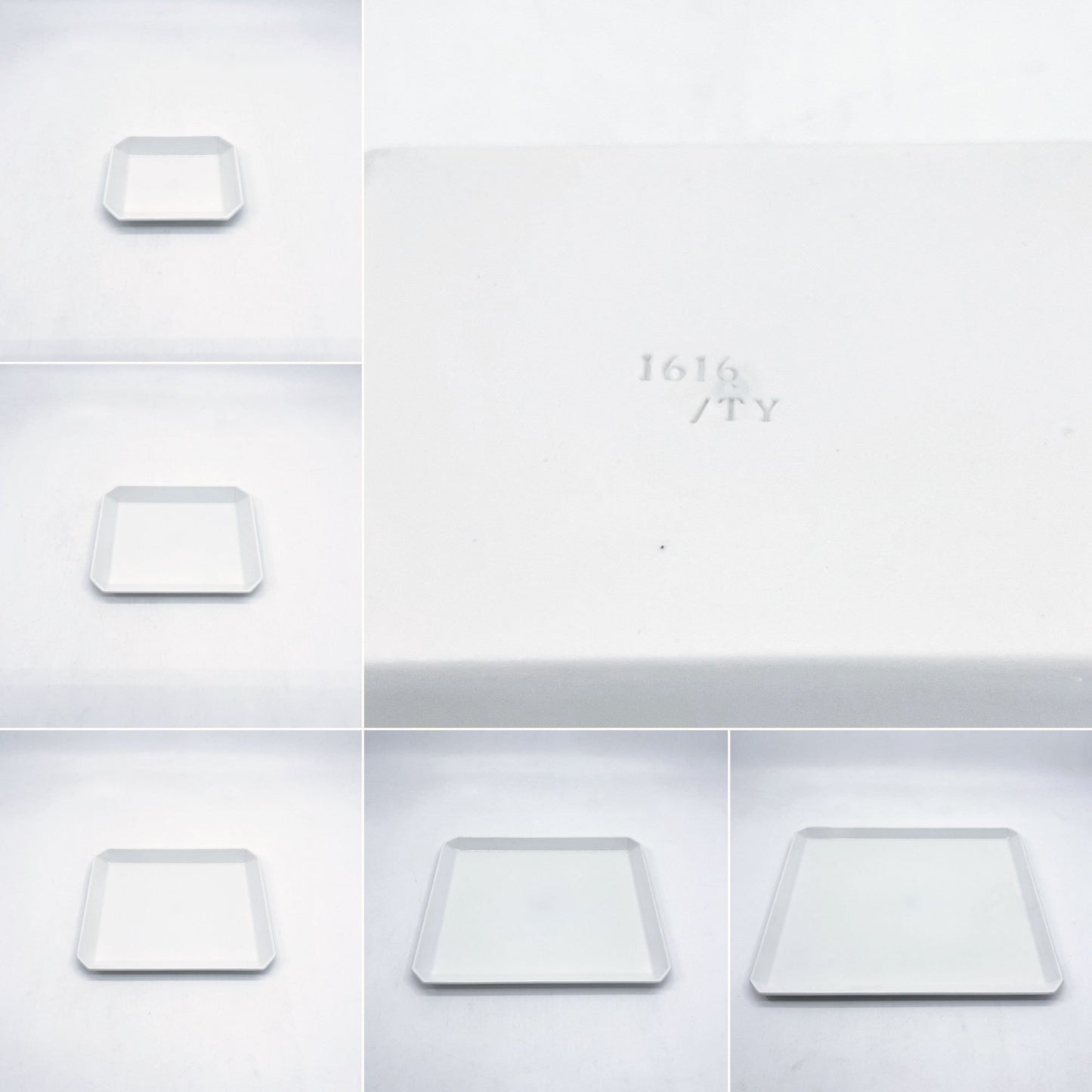 アリタジャパン 1616/arita japan スタンダード TY スクエアプレート 5枚セット 柳原照弘 有田焼 陶器 ホワイト ●