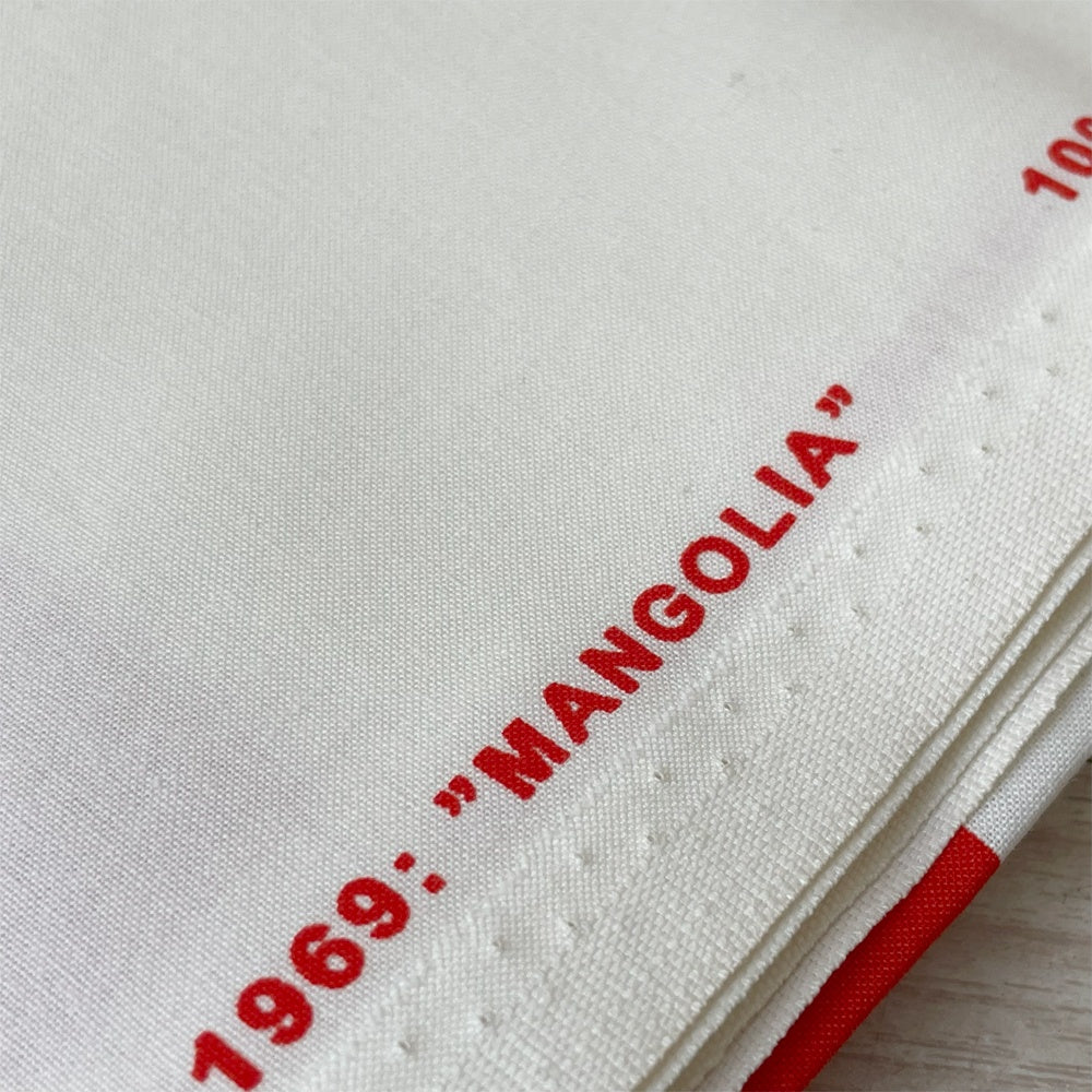 マリメッコ marimekko マンゴリア MANGOLIA 生地 ファブリック 232x142cm レッド アンネリ・クヴェフランデル Annli Qveflander ビンテージファブリック ★
