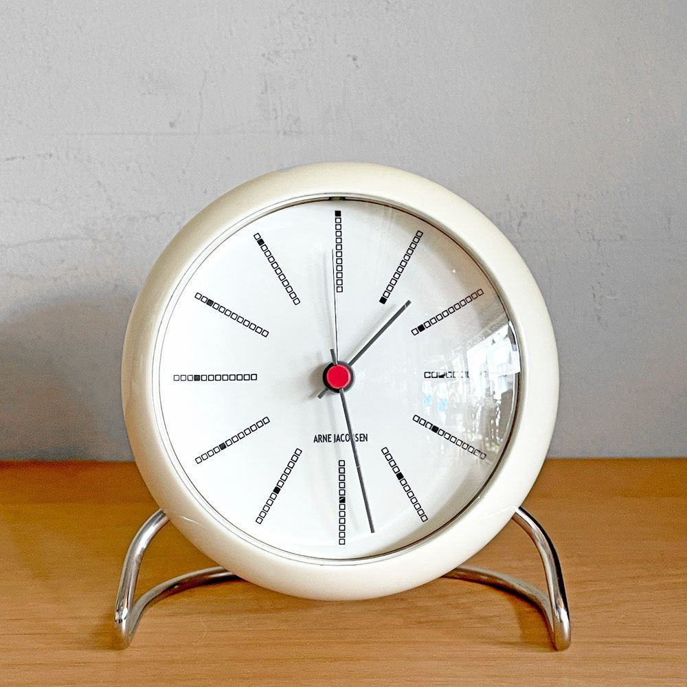 ローゼンダール ROSENDAHL バンカーズ テーブルクロック BANKERS Table Clock 置時計 ホワイト アルネ・ヤコブセン デンマーク ■