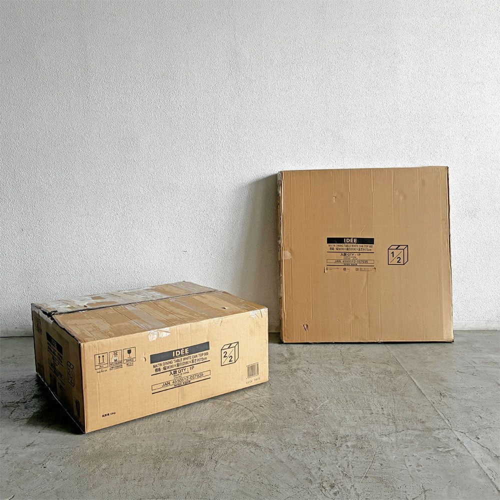 イデー IDEE マタン MATIN DINING TABLE 900 OAK ダイニングテーブル W90cm オーク材 ホワイトスチール脚 外箱付 澁谷一星 通常定価￥84,700- 未使用保管品 〓