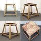 ★"old maison" Vintage Paint Trapezoid Table , Step Stool "オールドメゾン"  ヴィンテージ ペイントテーブル（台形）＆踏み台