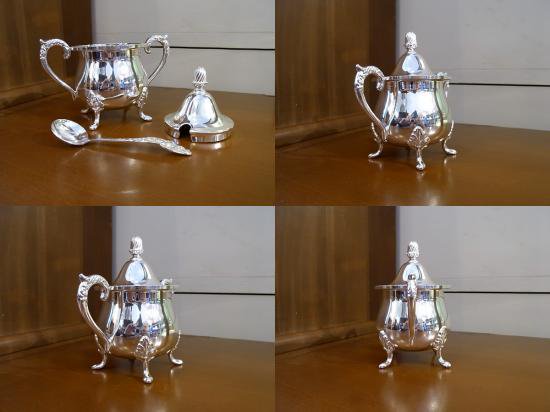 ●　hayakawa silver 早川　未使用　箱付　ティーポット　クリーマー　シュガーポット　セット