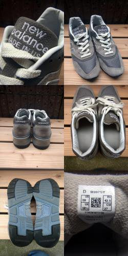 ■正規 美品 ニューバランス M997 GY グレー US9/27.0 W:D