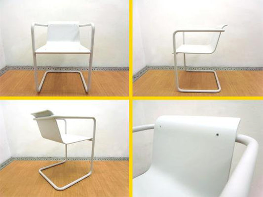 ◇ドイツ THONET （ トーネット ） × 無印良品  『 スチールパイプチェア 』 ホワイト