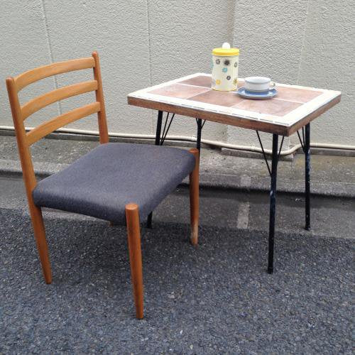 ◎Tile Top ×  Iron Leg Remake Cafe Table ／ タイルトップｘアイアンレッグ リメイク カフェテーブル