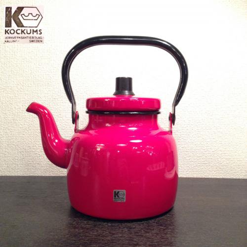 ◎Sweden "Kockums"  Vintage Enamel Kettle ／ スウェーデン "コクムス" ホーロー ケトル (Red)