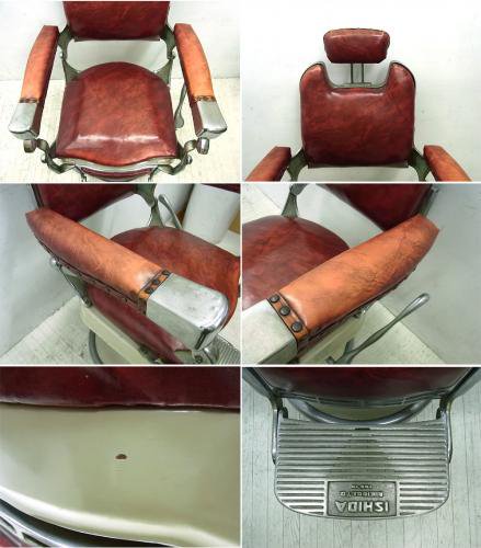 ● ビンテージ ISHIDA製 バーバーチェア 床屋椅子 工業系 レトロ
